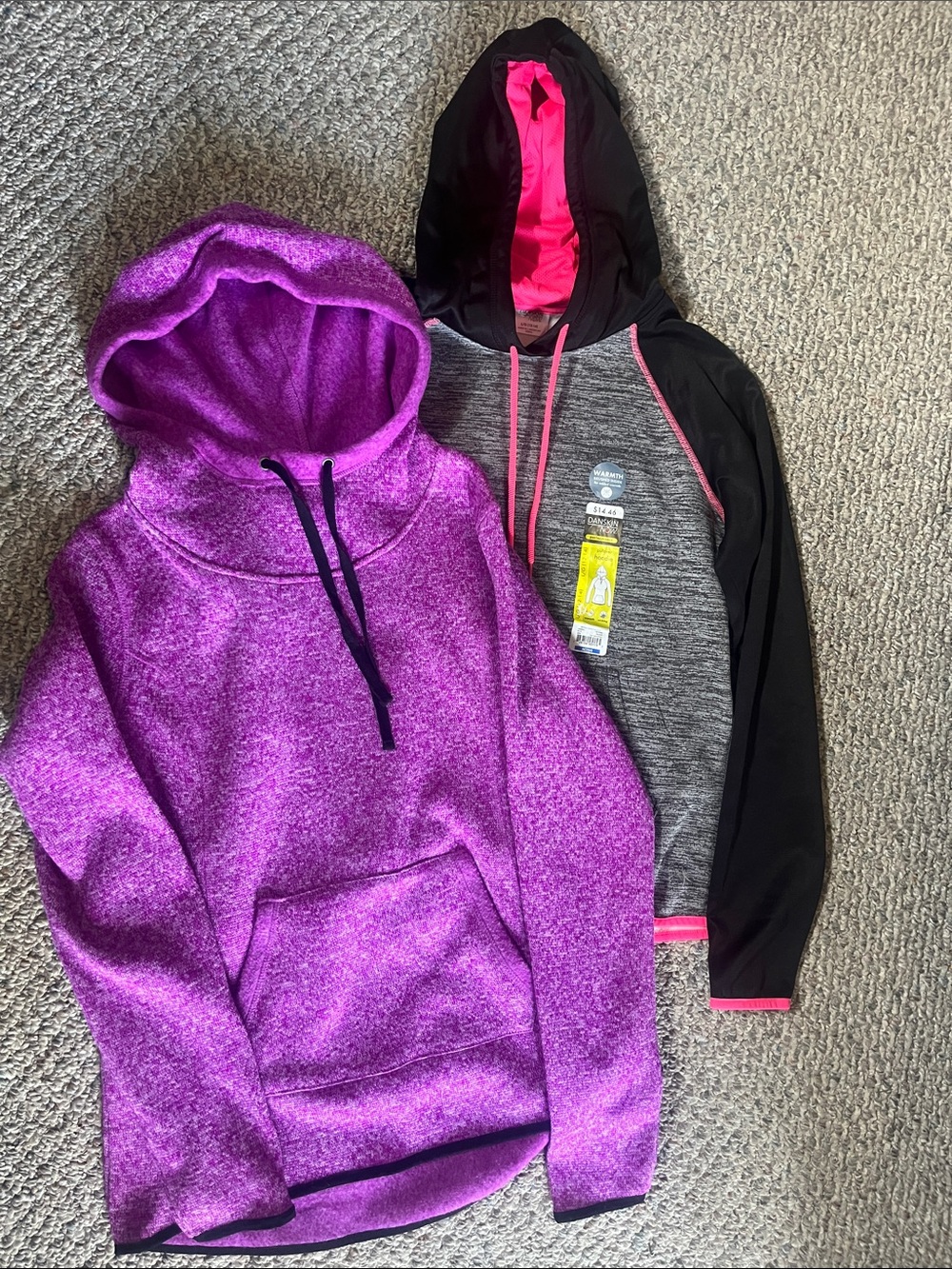 Danskin Purple Hooded Pullover and Black & Pink